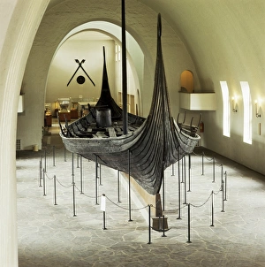 Viking Ship Replica Drucke: Replica of a Viking ship