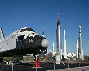 Kennedy Space Center Drucke: Retired shuttle and rockets