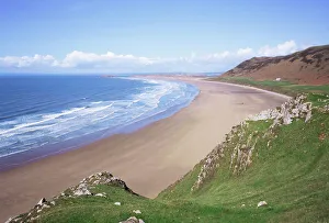Drucke von Rhosilli-Bay, Peninsula von Gower in Wales im Vereinigten Königreich in Europa Verwandte Bilder Drucke: Rhosilli-Bucht