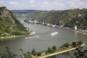 European River Landscapes Drucke: River Rhine gorge from Loreley (Lorelei)