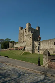 UK Landmarks Drucke: Rochester Castle, Rochester, Kent, England, United Kingdom, Europe