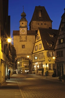 Rothenburg Ob Der Tauber Germany Drucke: Roderbogen Bow and Markusturm Tower