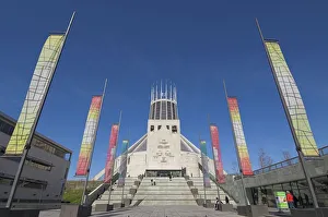Merseyside Drucke: Römisch-Katholische Metropol-Cathedrale von Liverpool in der Grafschaft Merseyside im Vereinigten Königreich