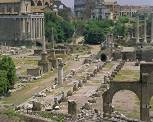 Rome Tourist Attractions Map Drucke: Roman Forum