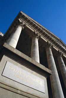 Iconic British Landmarks Drucke: The Royal Exchange, City of London, London, England, UK, Europe