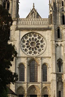 French Gothic Cathedrals Drucke: Royal gate, Chartres cathedral, UNESCO World Heritage Site, Chartres, Eure-et-Loir