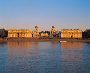 Königliche Marineakademie am Fluss Themse in Greenwich bei London im Vereinigten Königreich