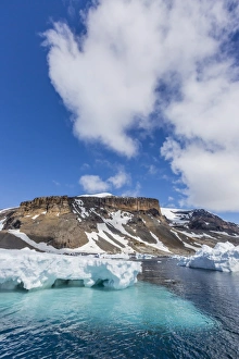 Polar Regions Scenic Views Drucke: Rust-colored volcanic tuff cliffs of Brown Bluff