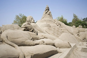 Künstlerische Sandburgen