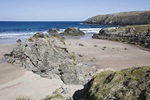 Drucke von Sango-Bucht in der Gemeinde Durness im County Sutherland in Schottland im Vereinigten Königreich Europas Sutherland Drucke: Sango-Bay in Durness im Schottland (UK), Europa