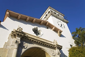 US Architecture Drucke: Santa Barbara County Courthouse, Santa Barbara, California, United States of America