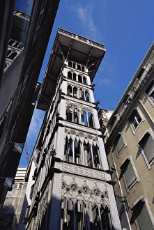 Portugal Travel Destination Drucke: Santa Justa elevator