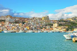 Europe Coastal Towns Drucke: Sciacca harbour, Sciacca, Agrigento district, Sicily, Italy, Mediterranean, Europe