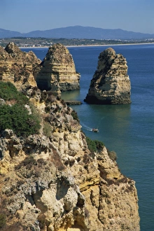 Algarve Coastal Scenery Drucke: Sea stacks