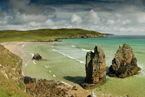 Drucke von Felsformationen am Garry Strandbad, Tolsta Insel der Lewisinsel im Äußerhebridland Schottlands Großbritannien Europa Verwandte Bilder Drucke: Meerwasserfelsen am Garry Strandtolsta Insel der Lewys Äußere Hebriden Schottland