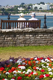 UK Beach Scene Drucke: Seafront, Torquay, Devon, England, United Kingdom, Europe