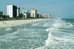 Drucke von Meeresküste von Myrtle Beach in Südkarolinen im Vereinigten Königreich Nordamerikas Verwandte Bilder Drucke: Strand am Meer, Myrtel-Bucht