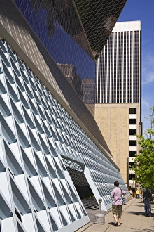 US City Landmarks Drucke: Seattle Public Library, Seattle, Washington State, United States of America