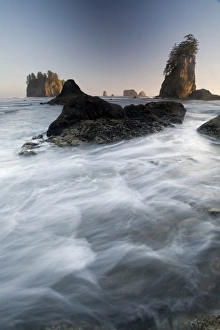 UNESCO World Heritage Site America Drucke: Second Beach, Olympic National Park