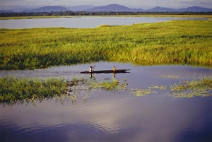 Blue Water Reflections Drucke: Sepik River