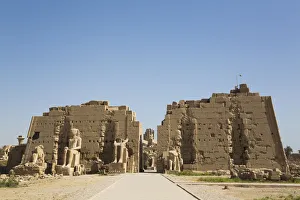 Drucke von Siebter Säule im Tempelkomplex von Karnak ein UNESCO-Welterbe in Luxor und Theben Ägypten Nordafrika Afrika Karte Drucke: Siebter Säule im Tempelkomplex von Karneval in Luxor und Theben ist ein Weltkulturerbe der UNESCO