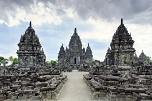 Der Sewa-Tempel in der Nähe von Prambanan auf Java in Indonesien im Südostasien und Asien