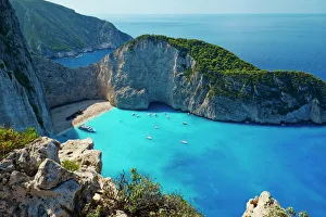 Drucke von Strand des Wracksinsel Zant Inseln der Ägäis Griechische Inseln Griechenland Europa Griechenland Drucke: Strand des Wrackes auf der Insel Zant im Ägäis-Archipel in den griechischen Inseln Griechenland Europa