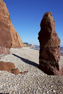 England Nature Photography Drucke: Sidmouth Beach, Devon, England, United Kingdom, Europe
