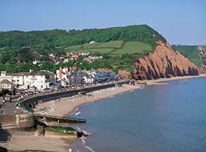 Drucke von Sidmouth ist ein Ort in der Grafschaft Devon im Vereinigten Königreich Großbritannien und Irland (heute Teil des Vereinigten Königreichs), Europa Vereinigtes Königreich Drucke: Sidmouth in Devon im Vereinigten Königreich von Großbritannien und Irland (nur das britische Sitz des Parlaments)