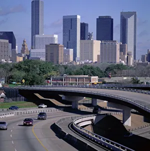 North America Travel Destinations Drucke: Skyline of Houston