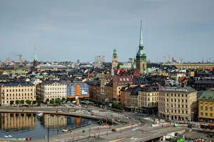 Drucke von Blick auf die Skyline von Stockholm in Schweden im Skandinavien und Europa Schweden Drucke: Die Skyline von Stockholm in Schweden im skandinavischen und europäischen Raum