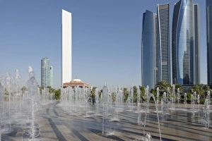 Middle East Architecture Photos Drucke: Skyscraper ADNOC Headquarters, 342 m, Abu Dhabi, United Arab Emirates, Middle East