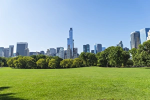 New York City Landscape Drucke: Skyscrapers bordering Central Park
