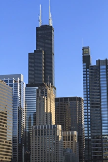 Illinois Cityscape Photography Drucke: Skyscrapers including Willis Tower