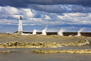 US Coastline Photography Drucke: Sodus Outer Lighthouse, Sodus Point, Greater Rochester Area, New York State