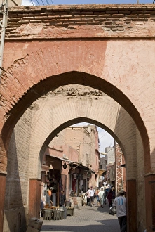 Morocco Travel Destination Drucke: Souk backstreets