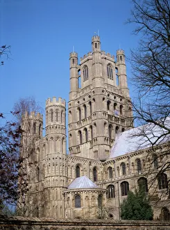 Cambridgeshire Drucke: Südwest Transept der Kathedrale von Ely in Ely im englischen Kamerun