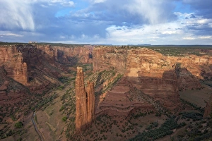 Arizona National Park Drucke: Spider Rock from Spider Rock Overlook