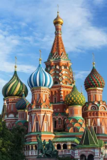 Drucke von Basilika St. Basilios im Roten Platz, Weltkulturerbe der UNESCO Moskau Russland Europa Kulturerbestätten Drucke: Die Kathedrale von St. Basil im Roten Platz (Red Square)