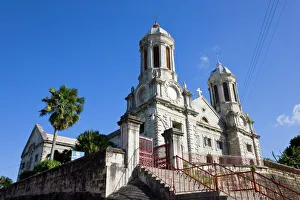 Drucke von Der Dom von St. Johannes in der Insel Antigua im westindischen Archipel und Karibik Bilder Datiert 2008 Januar: Dom zu Johannes dem Täufer in St. John's auf der Insel Antigua im Windward-Archipel