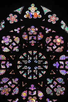 Rose Window Design Inspiration Drucke: St. Vituss Cathedral rose window, Prague, Czech Republic, Europe