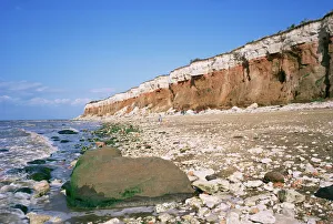 Norfolk Drucke: Beginn oder Ende von The Wash am Hunstanton Cliff in Norfolke im Vereinigten Königreich in Europa