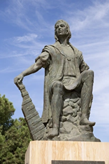 Drucke von Büste des Entdeckers Christoph Kolumbus im Kloster der Heiligen Maria von Rábida in Rábida nahe Huelva an der Küste von La Luz in Andalusien Spanien Europa Bilder Datiert 2016 Oktober: Büste des Entdeckers Christoph Kolumbus im Kloster der Heiligen Maria von la Rabia in der Nähe von Huelva