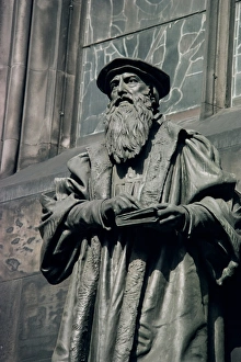 Scottish Landmarks UK Drucke: Statue of John Knox