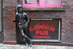 Bild von John Lennon nahe der ursprünglichen Cavern-Club-Straße, Matthew Street