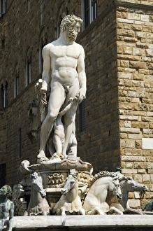 European Landmarks In Italy Drucke: Statue of Neptune