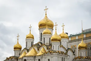 Turme der Annunziationskathedrale am Kreml, Weltkulturerbe von UNESCO in Moskau