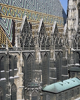 Vienna Cathedral Drucke: Stephansdom (Cathedral of St. Stephen), Vienna, Austria, Europe