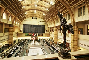 Amsterdam Financial District Drucke: Stock Exchange