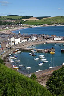 Drucke von Steinhausener Hafen und Bucht aus dem Stegplatz in Steinhausen (Aberdeen), Schottland Aberdeenshire Drucke: Steinhausener Hafen und Bucht aus dem Stegplatz in Steinhausener Hafen (Aberdeen)